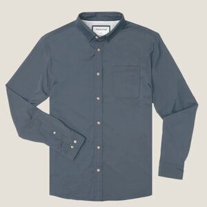 Poncho Outdoor Ultra-Lite Mens Shirt Size L Slate Blue Gray Performance Undertow